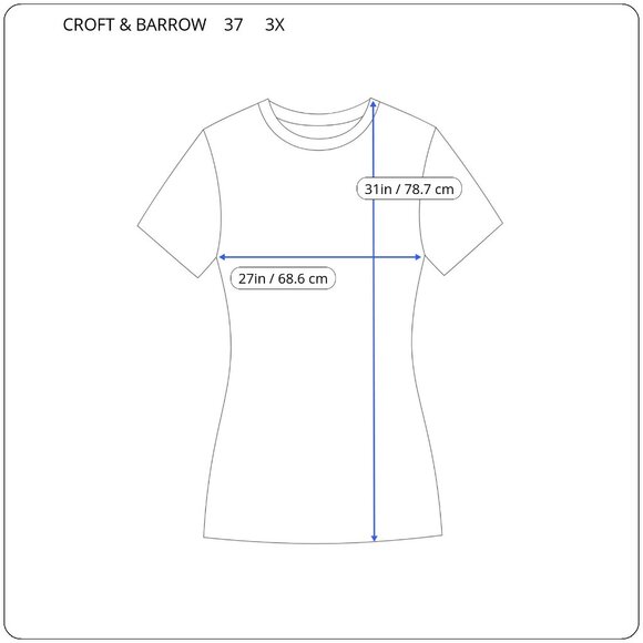 Croft & Barrow Womens 3X Tee Orange Red Geometric 100% Cotton Knit GEO239E - Picture 2 of 8